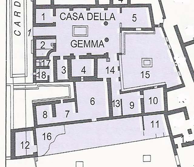 Herculaneum Insula Orientalis I.1. Casa della Gemma or House of the Gem

Plan